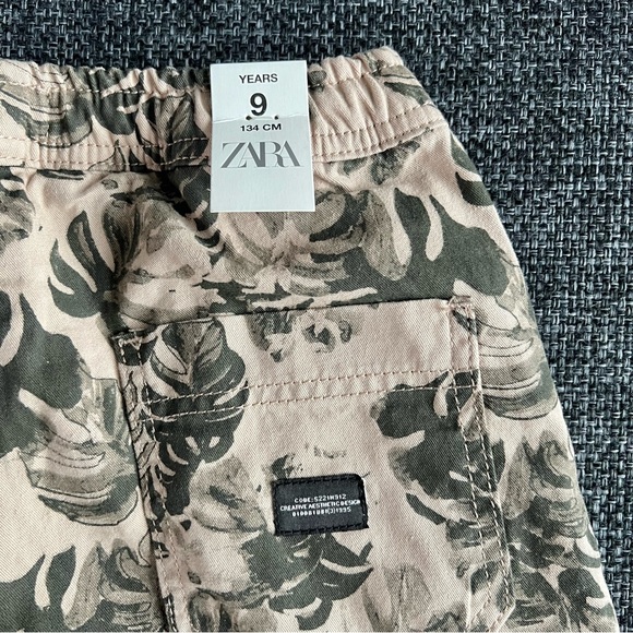 NWT Zara Boys Tropical Shorts Size 9 - Picture 5 of 5
